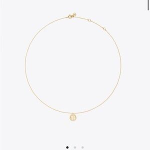Elegant Gold Pendant Necklace Tory Burch